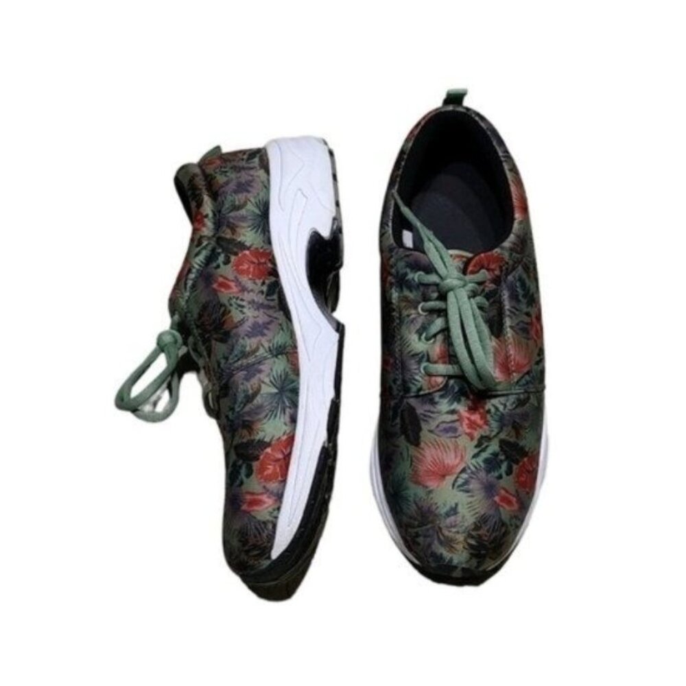 Drew Excel Green Floral Orthopedic Sneakers Womens 12M